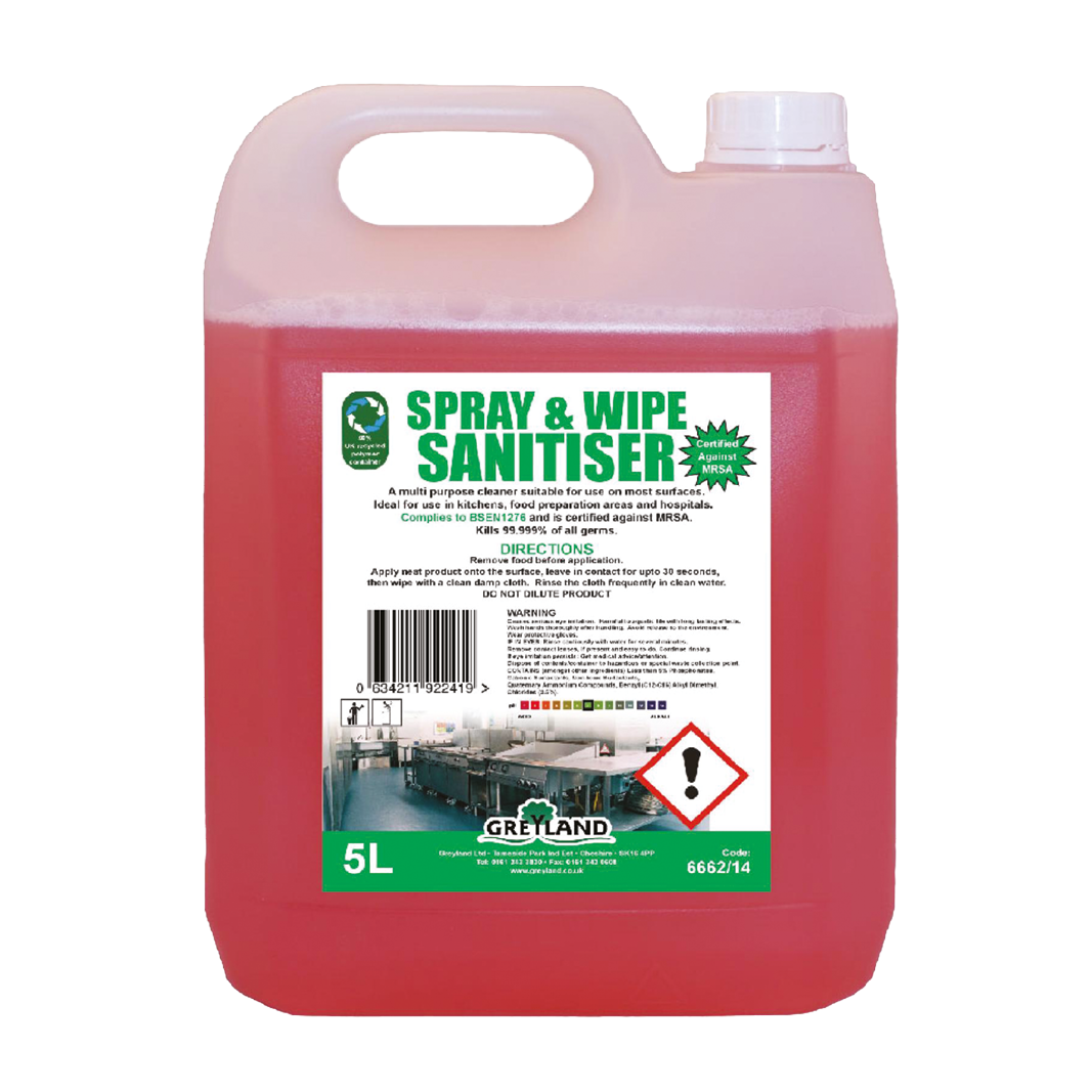 Spray & Wipe Sanitiser Foam, 5L