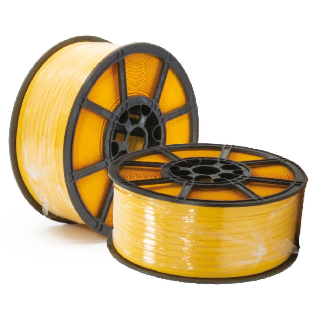 Plastic Reel Strap, Yellow, 12mm