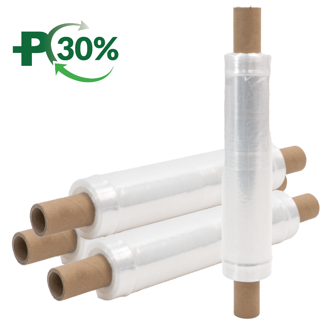 Clear Hand Wrap, Pre-Stretch 5.5mu, Cast, Ext, Eco