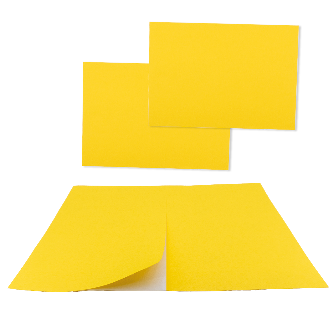 A4 2/sheet Plain Yellow Labels, 500 sheets/pack