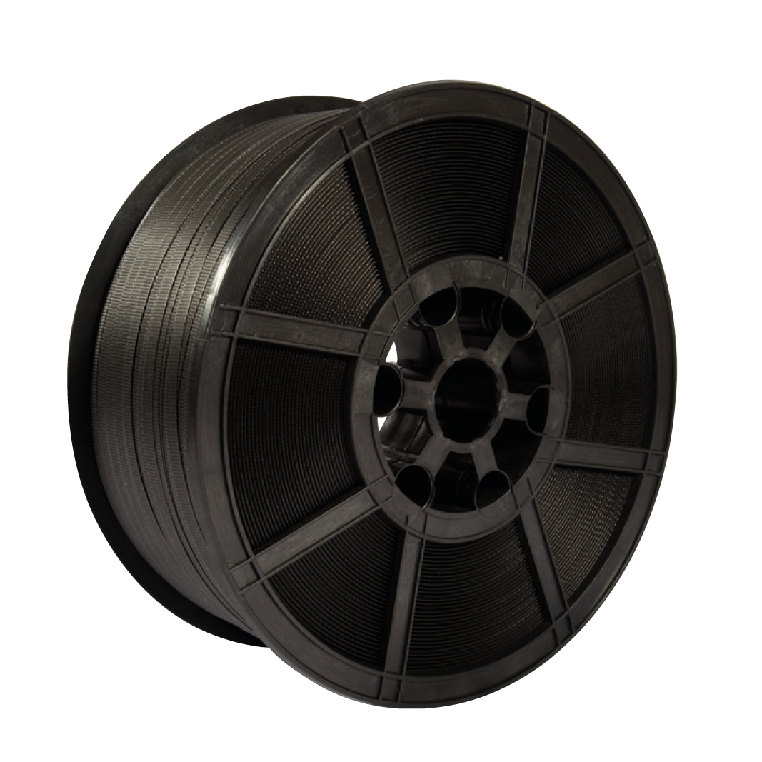 Black, Polyprop, Plastic Reel Strap, 12.5mm