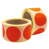 Coloured Circular Label, Orange, 500/roll