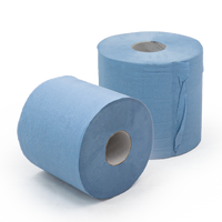 Centrefeed Rolls, 2 ply, Embossed, Blue (6 Pack)