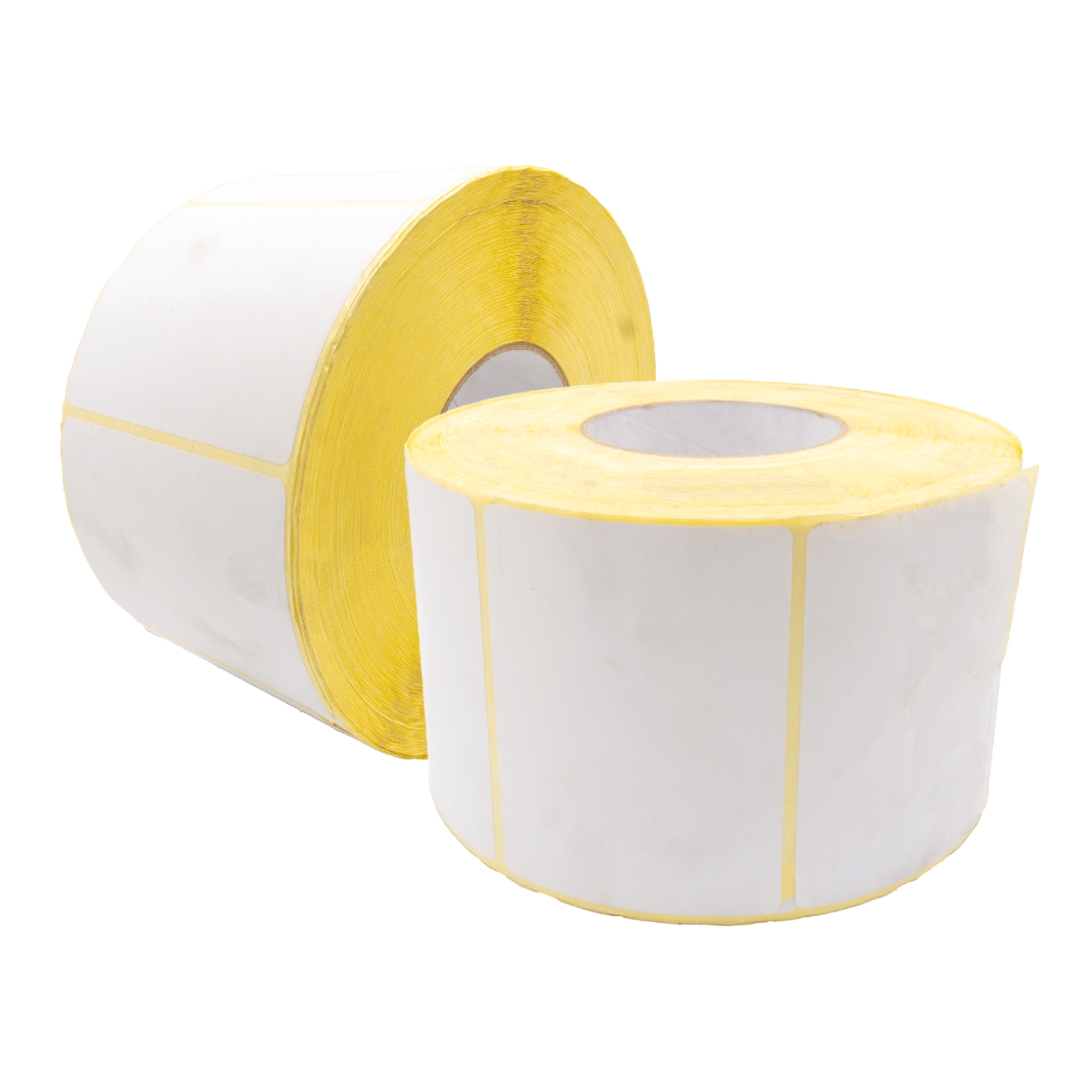 Yellowbacked White Thermal Labels, Semi Top,LK790