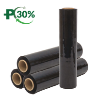 Black Hand Wrap, 17 Micron, Cast, Flush Core
