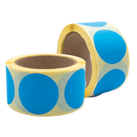 Coloured Circular Label, Blue, 500/roll