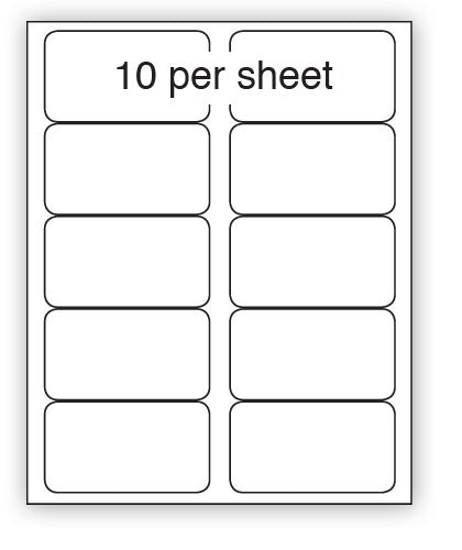 A4 Plain Labels, 10 Per Sheet