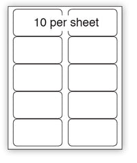 A4 Plain Labels, 10 Per Sheet