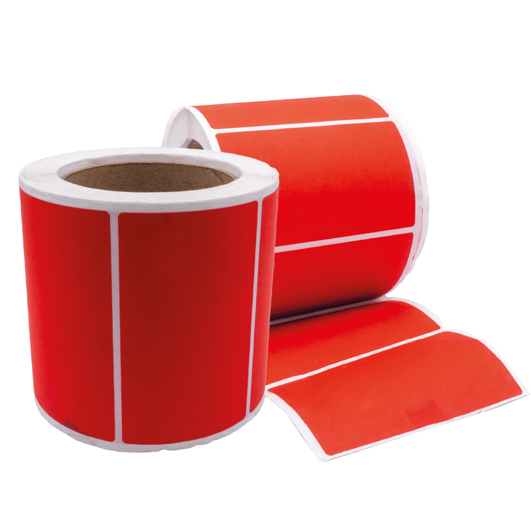 Red Self-Adhesive Labels