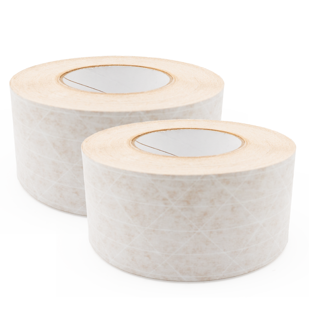 Reinforced Gummed Paper Tape, White, Plain