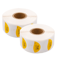 Day Dot Label Tuesday, Yellow
