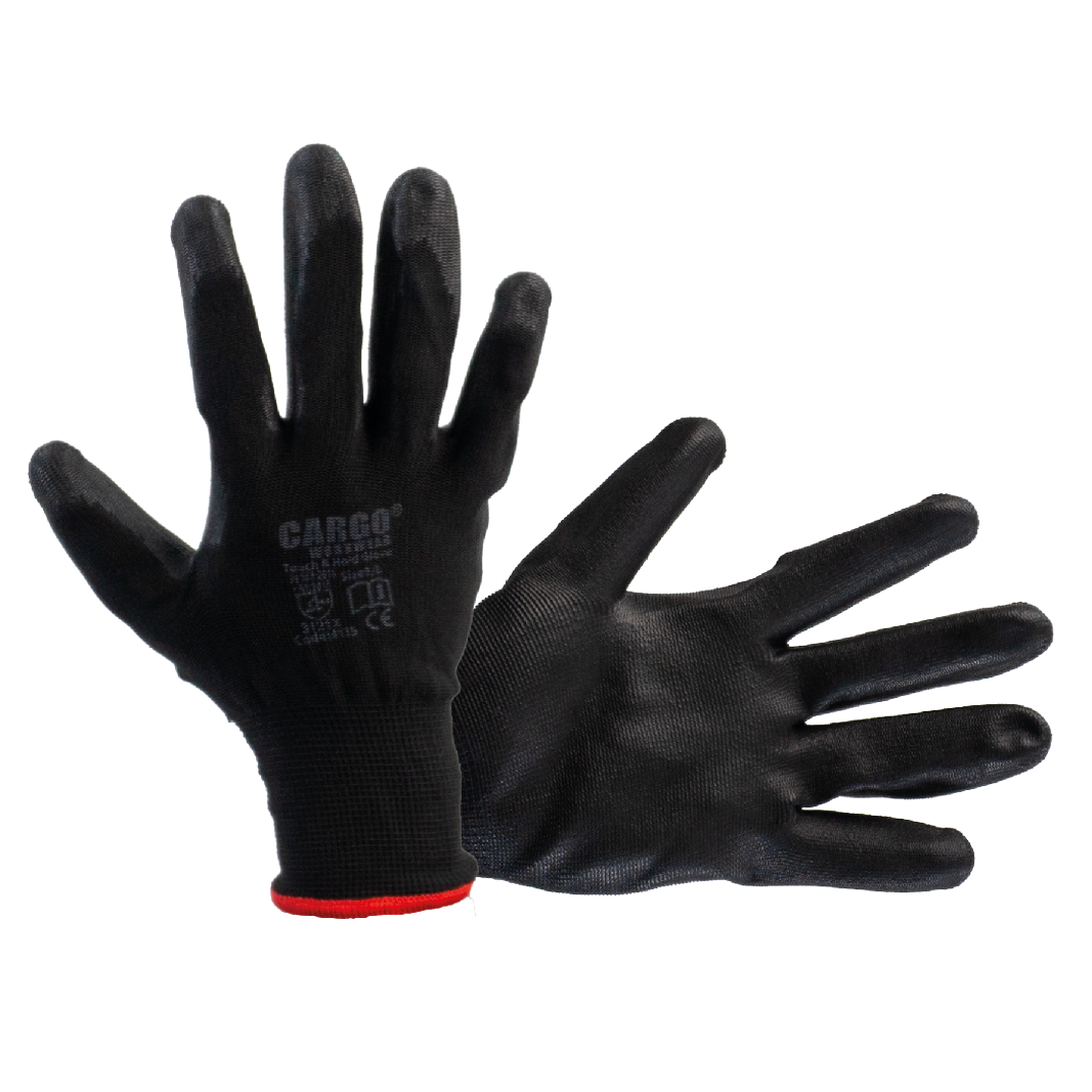 Cargo PU Touch & Hold Gloves, Black