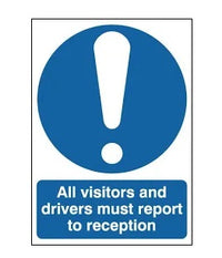 Self Adhesive Sign, All Enquiries to Reception