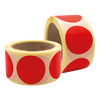 Coloured Circular Label, Red, 500/roll