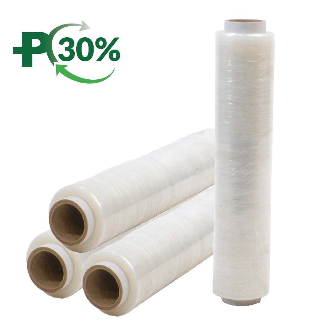 Clear Hand Wrap, Blown, 11mu, Flush Core