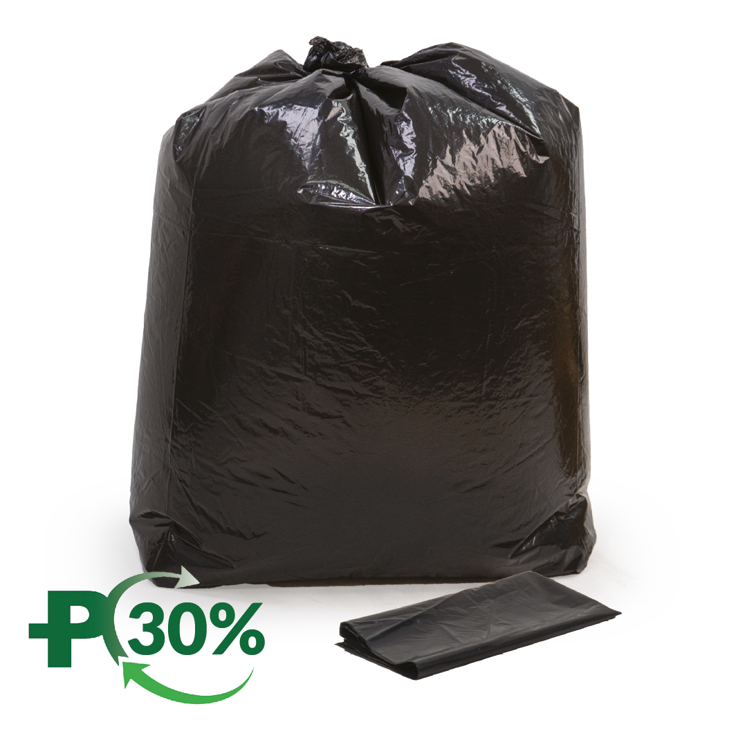 Black Wheelie Bin Liner 140G, 100/Box