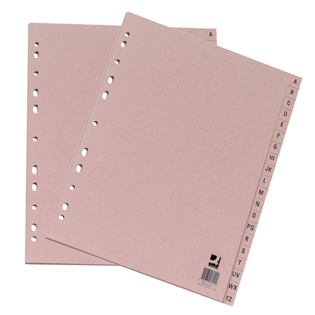 File Index Sheets A-Z