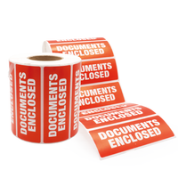 Documents Enclosed Printed Labels 1000/roll