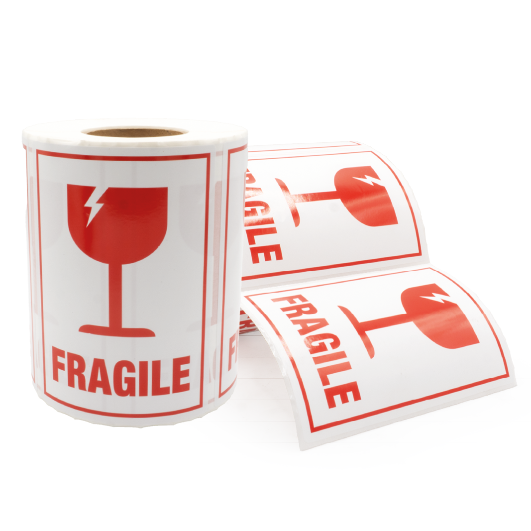 Fragile Printed Labels 500/roll