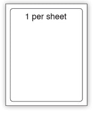 A4 Plain Labels, 1 Per Sheet