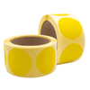 Coloured Circular Label, Yellow, 500/roll