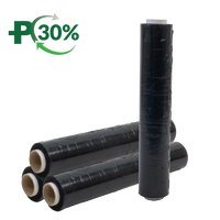 Black Hand Wrap, Blown, 17mu, Flush Core