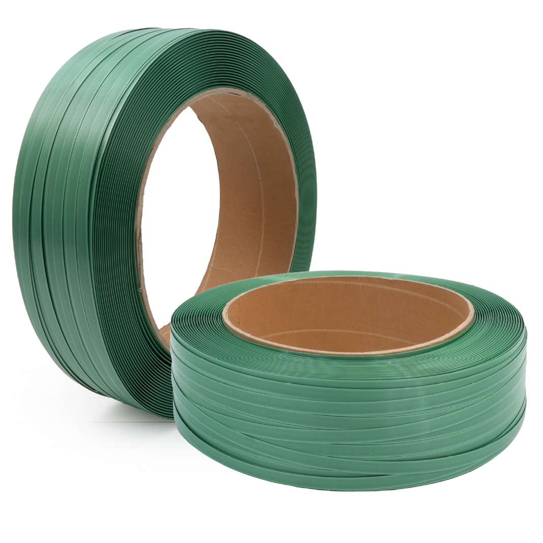 Green Embossed PET Strap, 19mm