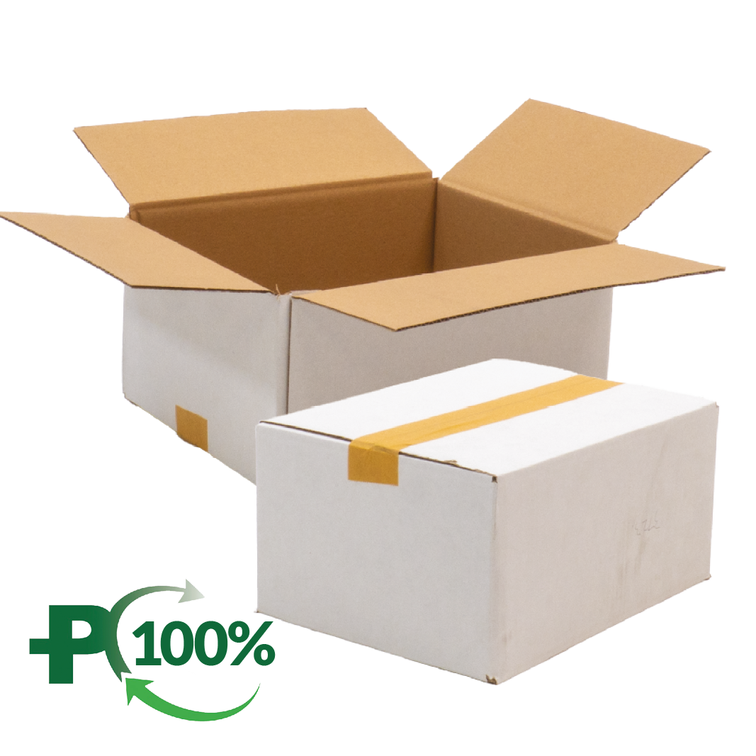 Single Wall Cardboard Box, White, 0201