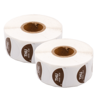 Day Dot Label Thursday, Brown