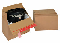 Euro Stacking Crash Lock Box, Z Fold, Peel & Seal