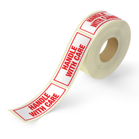 Handle with Care Printed Labels 1000/roll