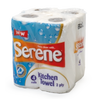 Kitchen Roll, 2ply, Embossed, White, (4 Pack)