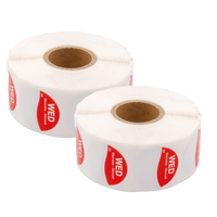 Day Dot Label Wednesday, Red