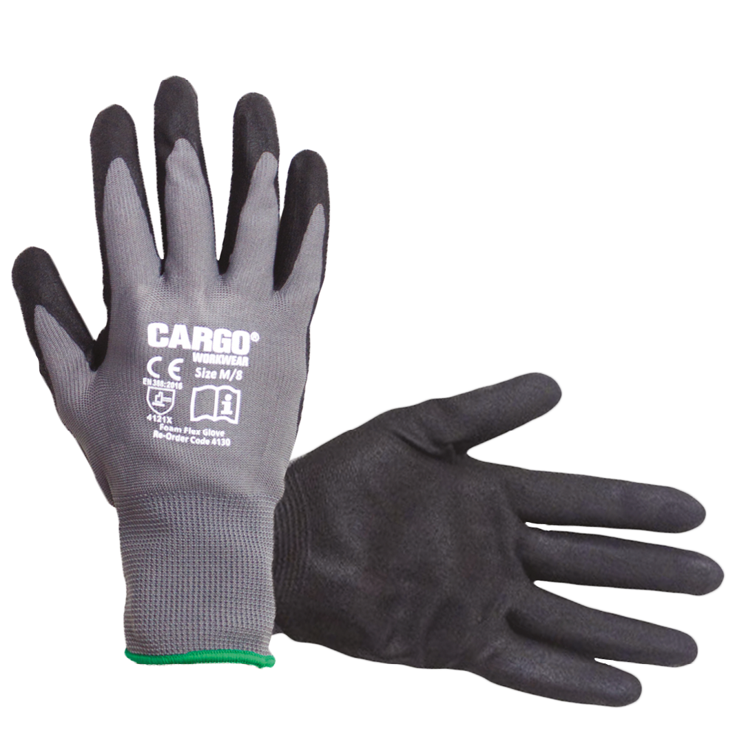 Cargo Foam Flex Nitrile Glove Grey/Black - L