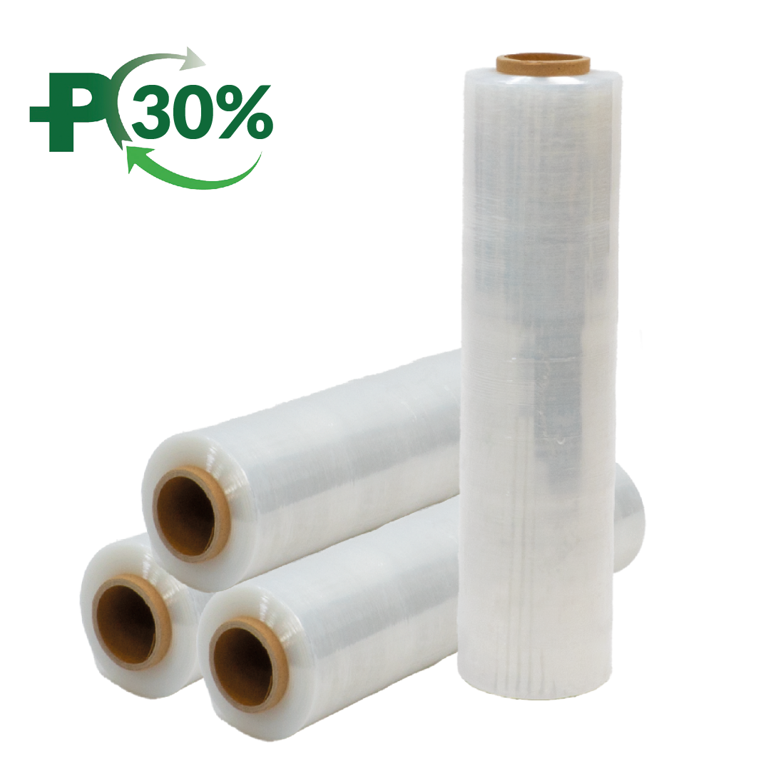 Clear Hand Wrap, 30% RC, Cast, Flush Core, 17mu