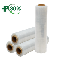 Clear Hand Wrap, 30% RC, Cast, Flush Core, 17mu
