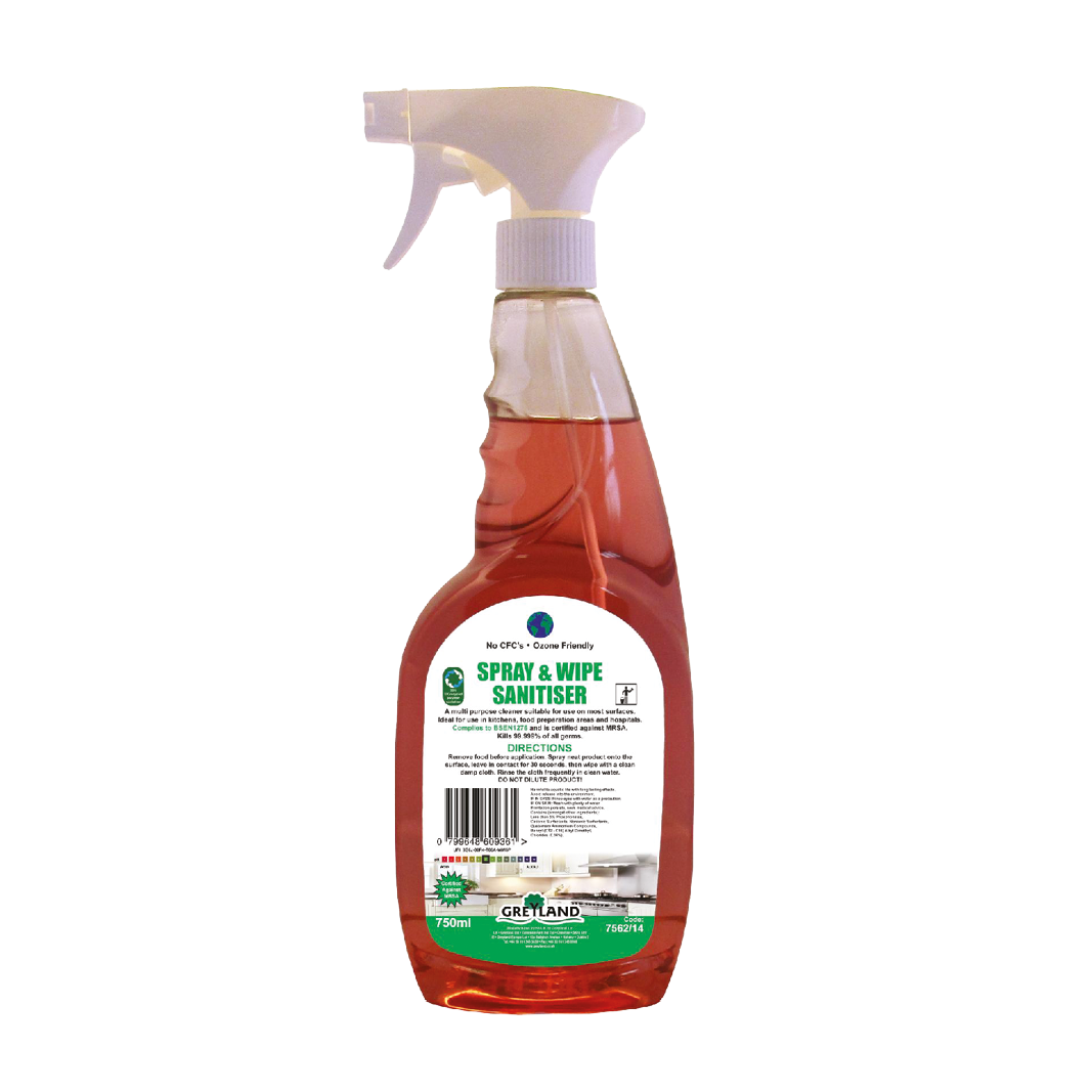 Spray & Wipe Sanitiser Foam, 750ml