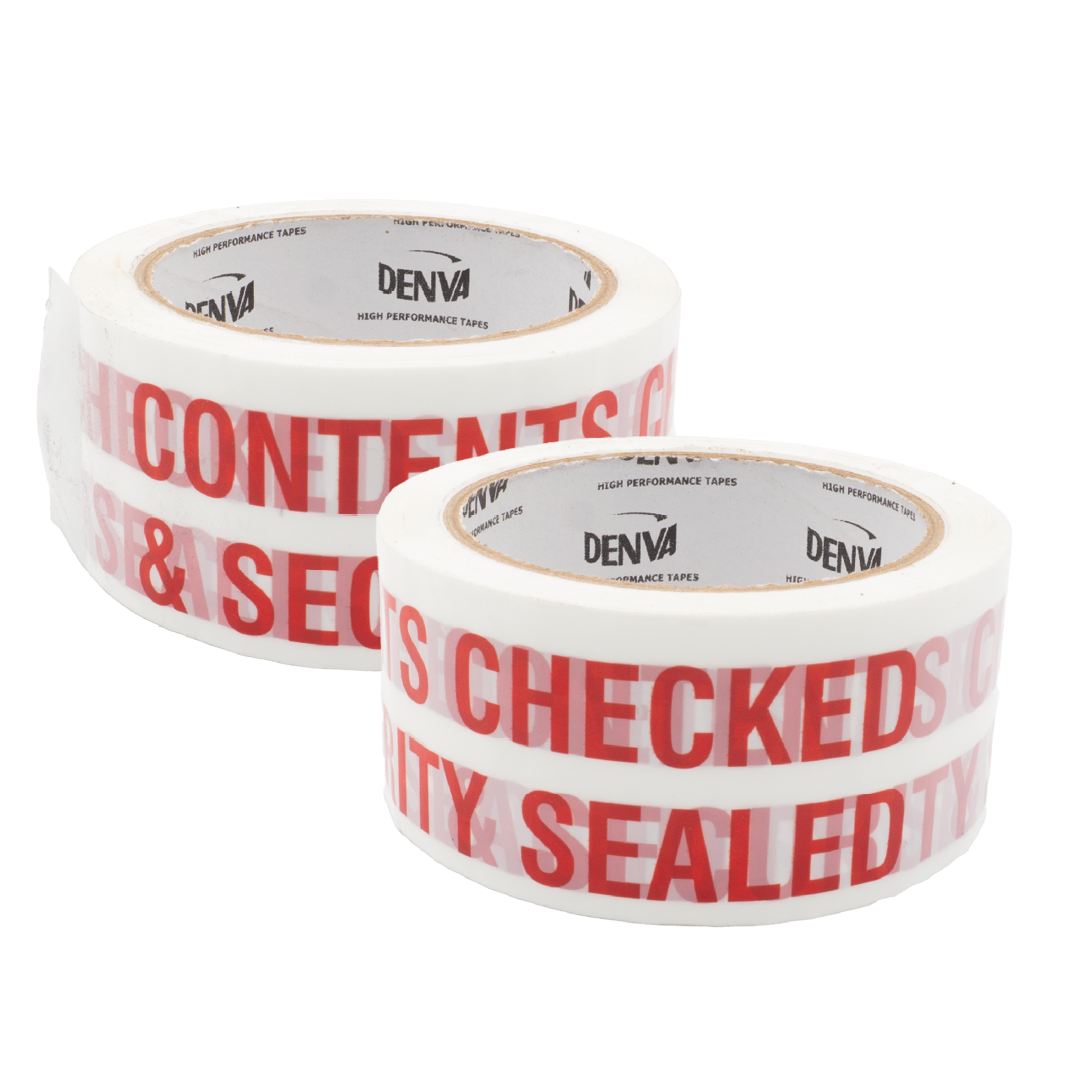 Printed CONTENTS CHECKED & SECURITY SEAL Tape
