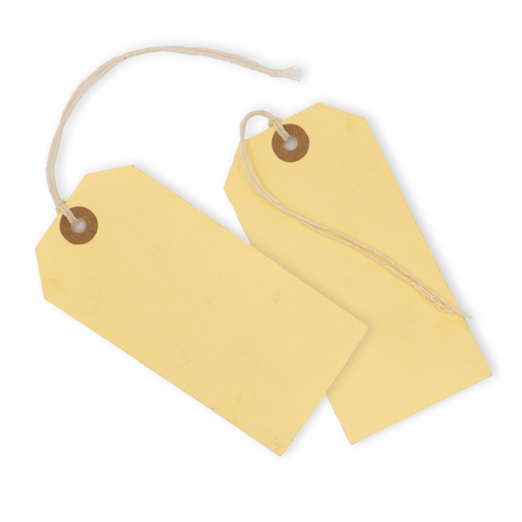 Manilla Cream Tag, Strung
