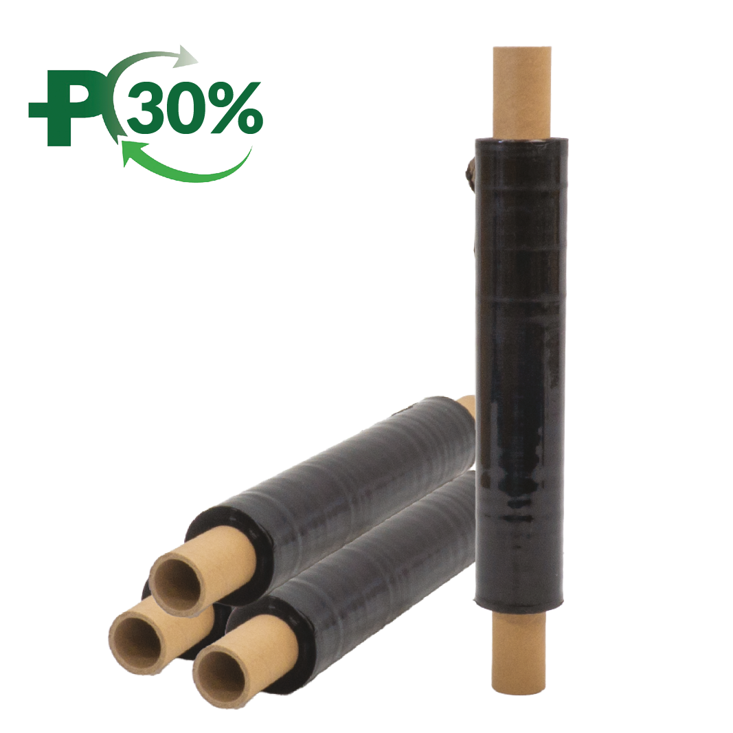 Black Hand Wrap, Cast Stretch Wrap, Black, 12mu