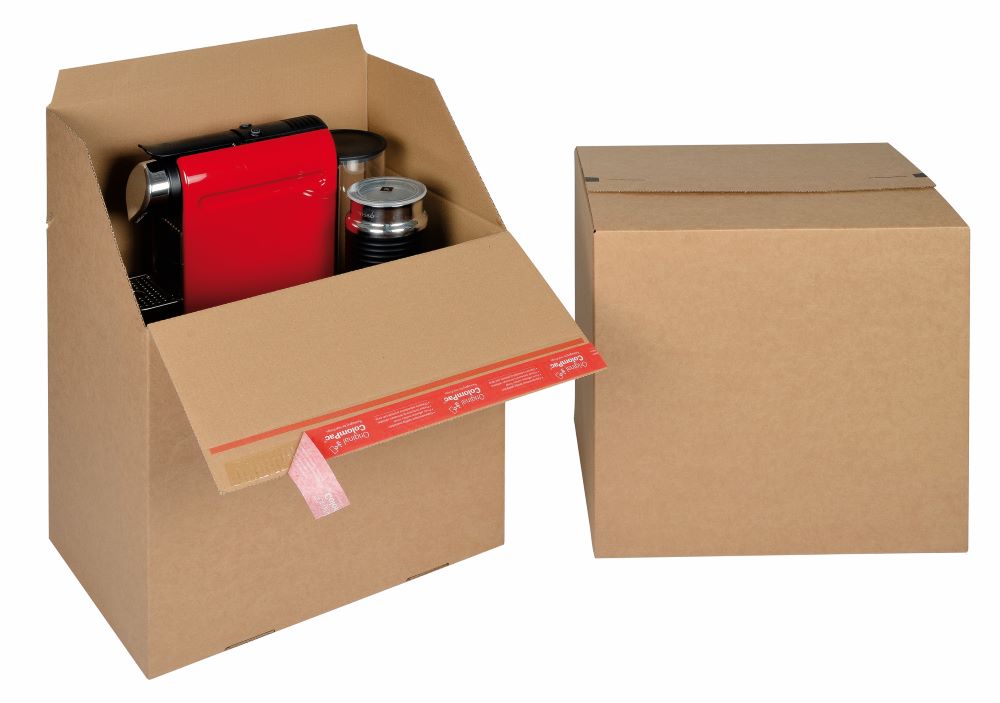 Euro Stacking Crash Lock Box, Z Fold, Peel & Seal