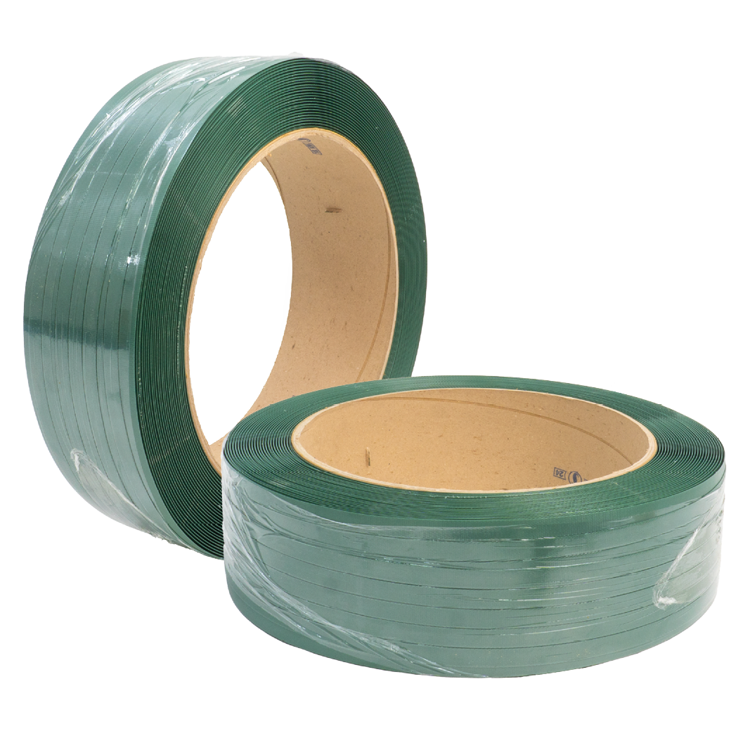 Green Embossed PET Strap, 19mm