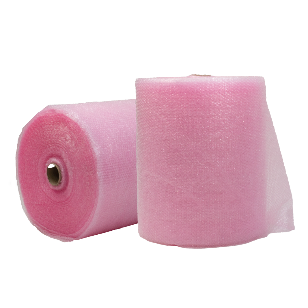 Anti-Static Bubble Wrap, Pink (2 Rolls)