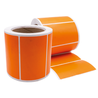 Orange Self Adhesive Labels