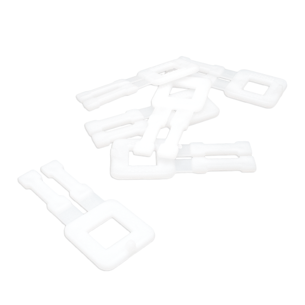 Plastic Buckles, White