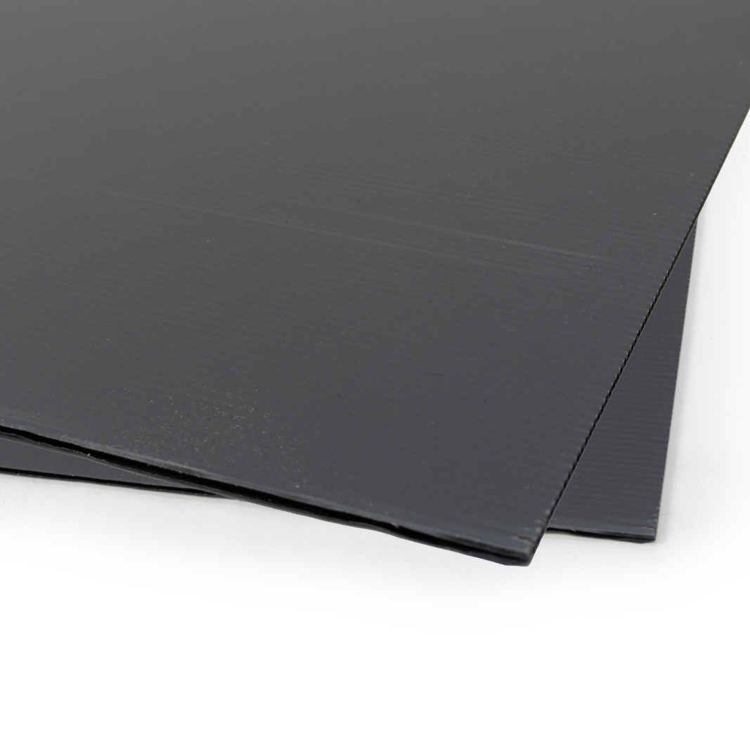 Black Recycled Twin-Walled Polyprop Sheet, 400gsm