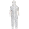 Disposable Overall with Hood, White