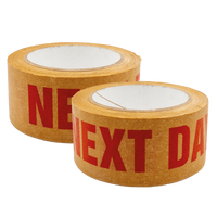 Self Adhesive Paper Tape, Printed Red 'NEXT DAY'