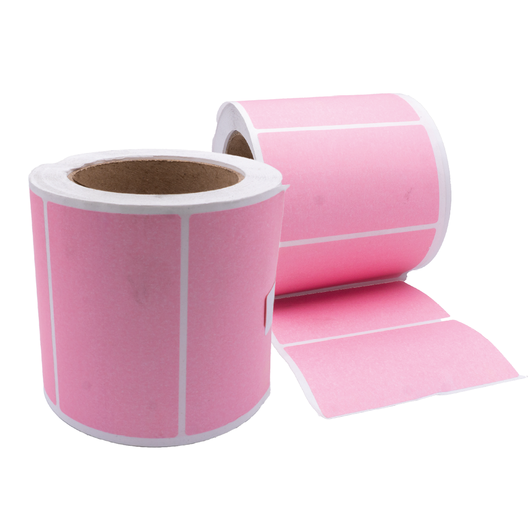 Pink Self Adesive Labels