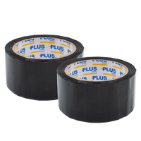 Plus Tape 75, Acrylic, Black